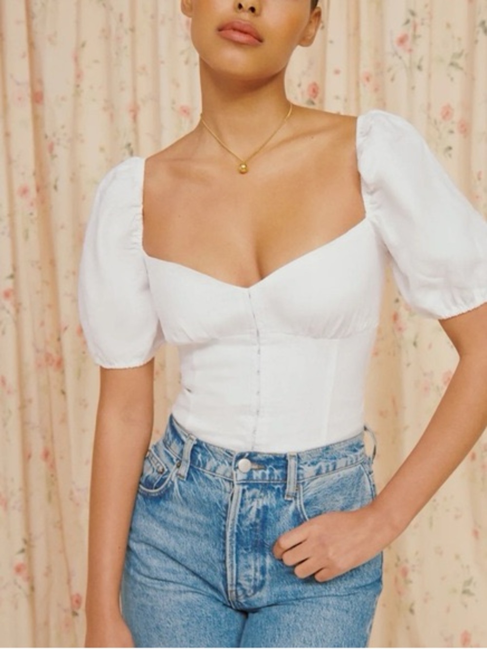 Reformation Rome Linen Top